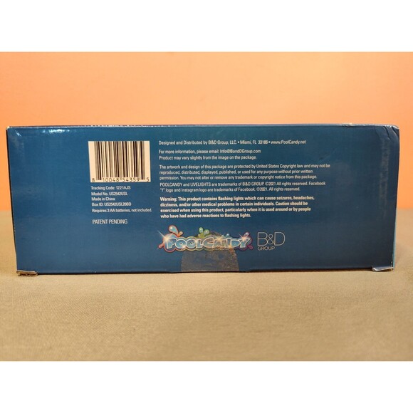 PoolCandy Illuminated Large LED Pool Tube 40 Inches Stars and Stripes Collection - Picture 4 of 4